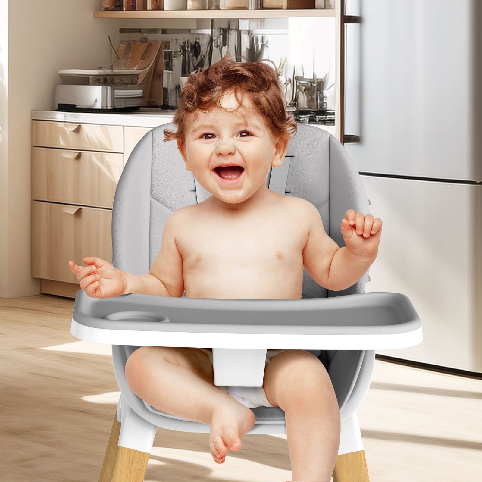 Adjustable High 8 in 1 Baby High chair BCH01 Grey4