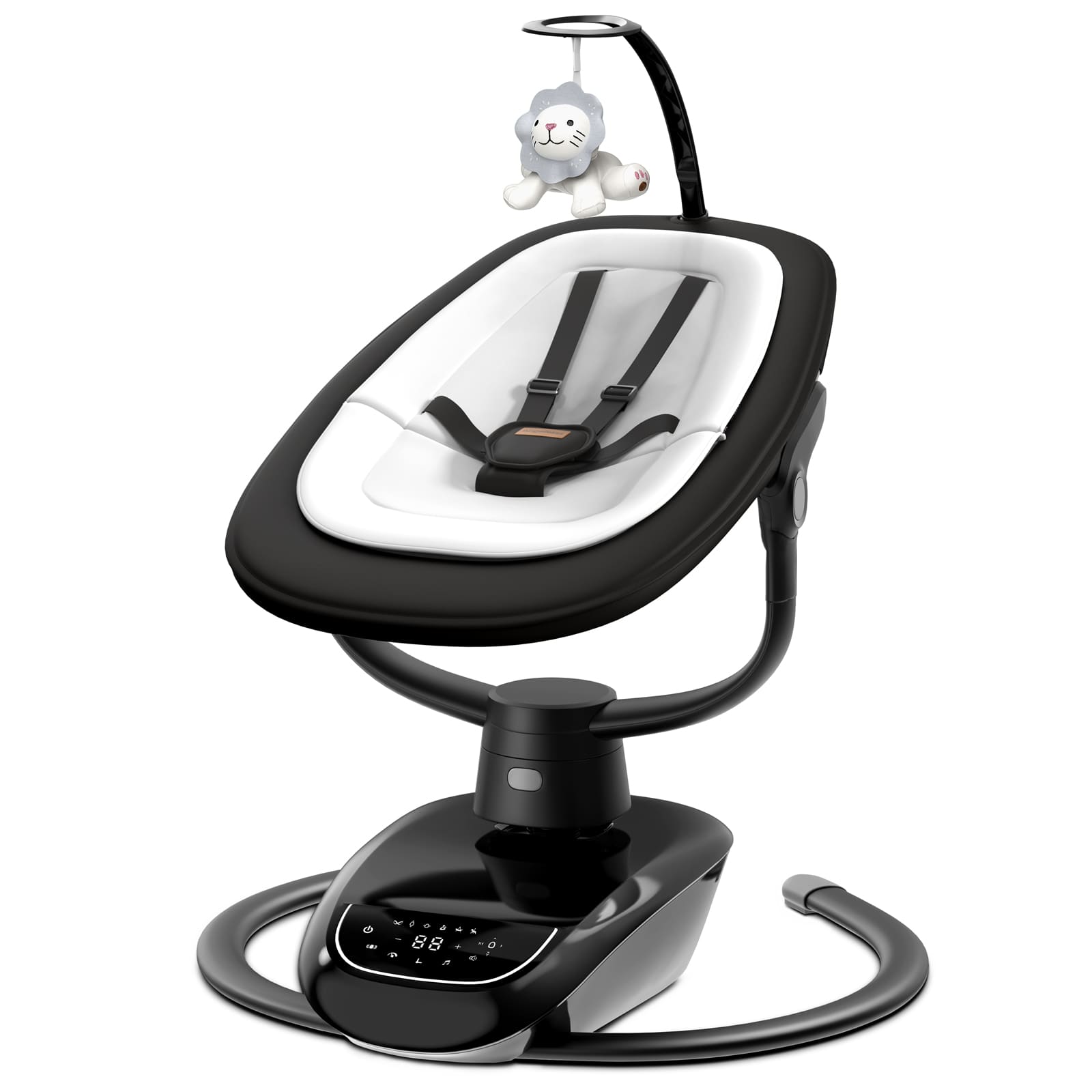 Angelbliss Baby Swing: 6 Unique 3D Motions, Bluetooth App, 13 Lullabies - Electric Infant Swing BS03 Black