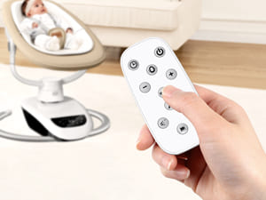 Angelbliss Baby Swing: 6 Unique 3D Motions, Bluetooth App, 13 Lullabies - Electric Infant Swing BS03 Khaki