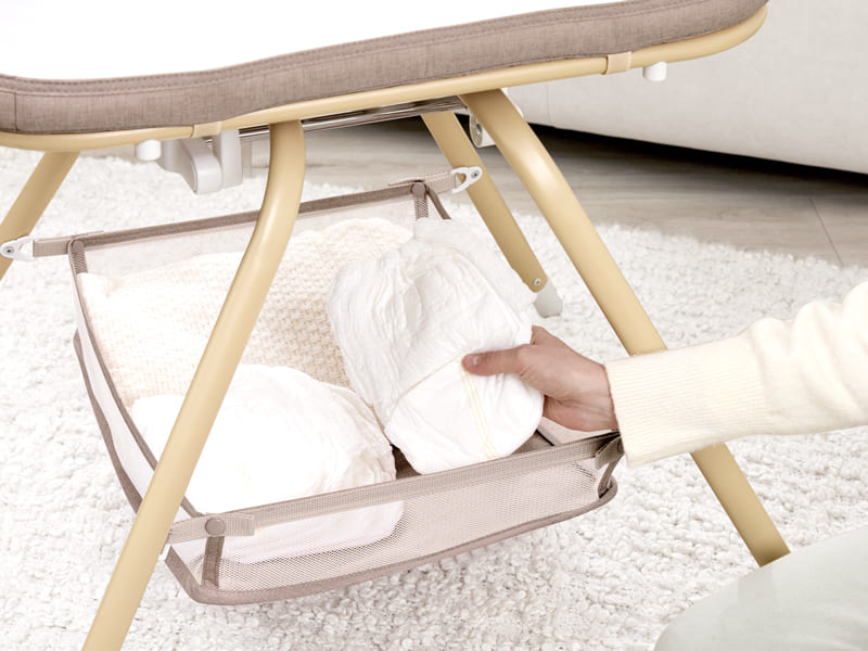 angelbliss baby rocking bassinet bn10 Khaki storage basket