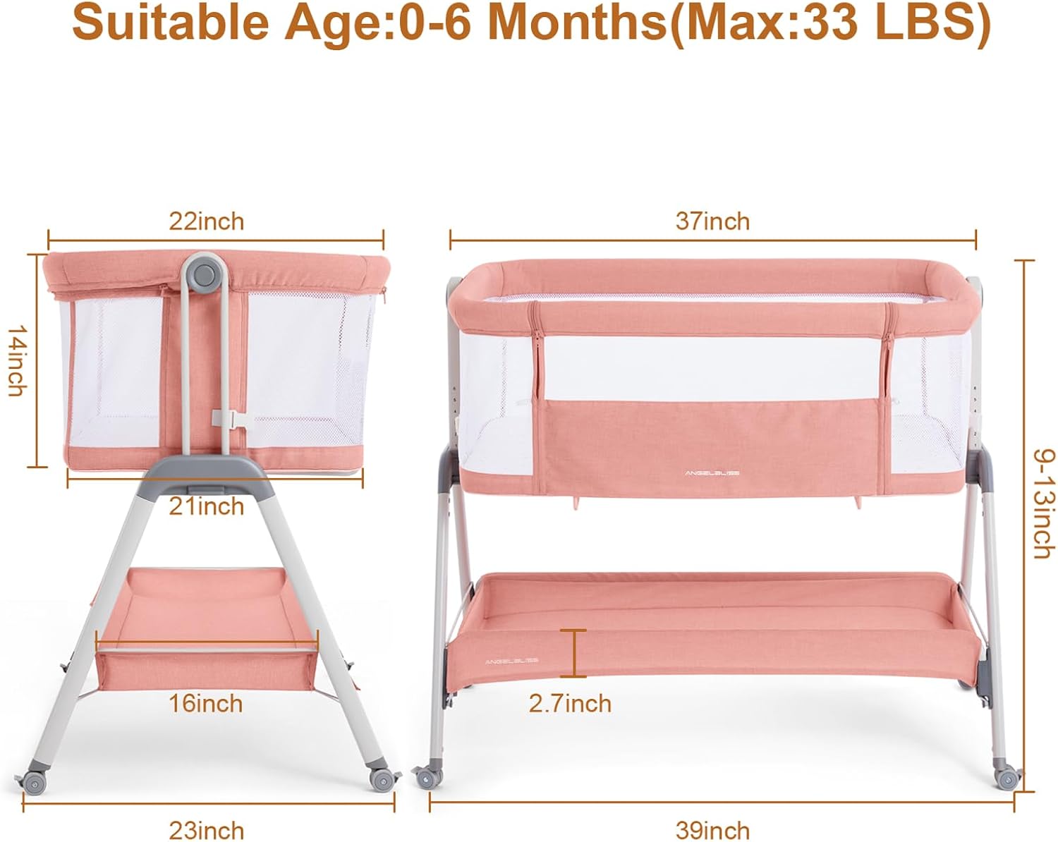 Baby Bedside Portable Bassinet BN02