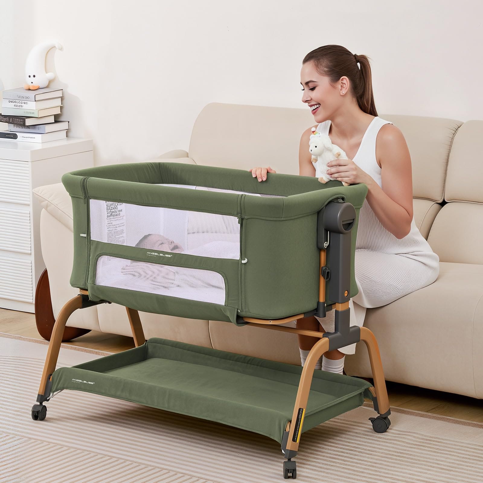 Angelbliss 3 In 1 Baby Rocking Bassinet BN03 Green Image3