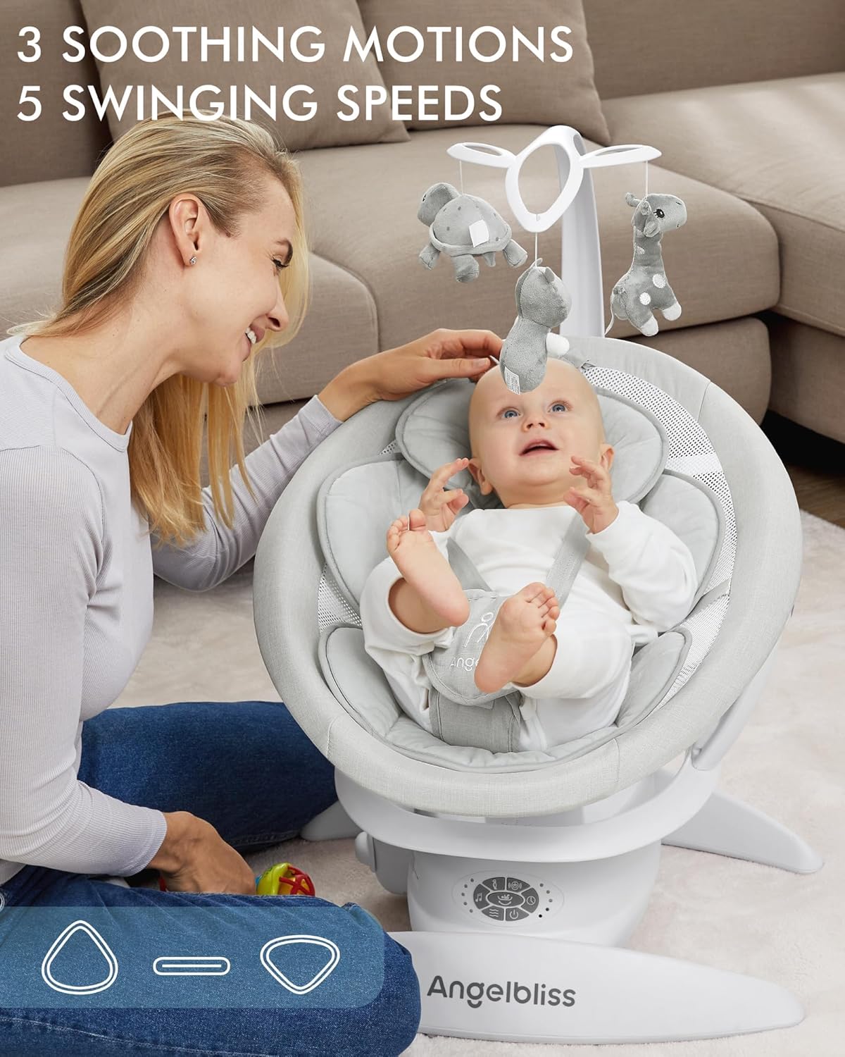 Angelbliss 3 in 1 Baby Swing BS01 White