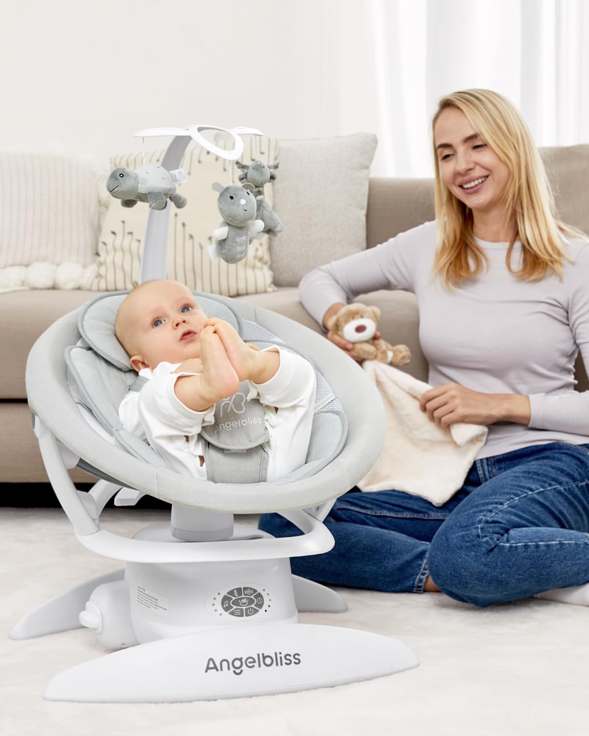 Angelbliss 3 in 1 Baby Swing BS01 White