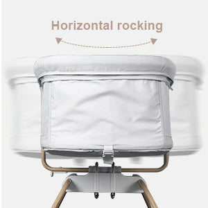 Two modes of the bassinets sleeper allow versatility to either gently rock baby to sleep or leave in stationary mode when baby is sleeping.