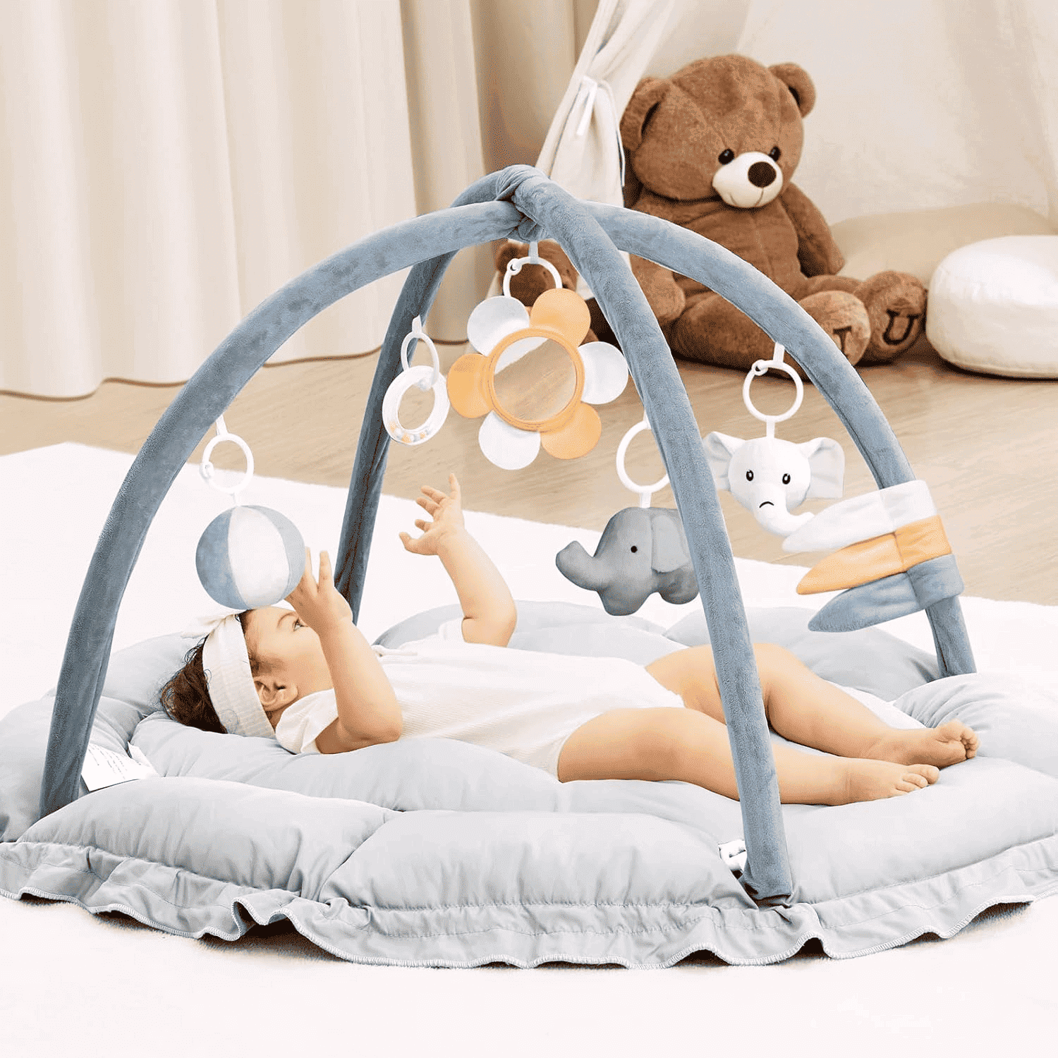angelbliss 5 in 1 Baby Play Gym Mat BG01 Blue