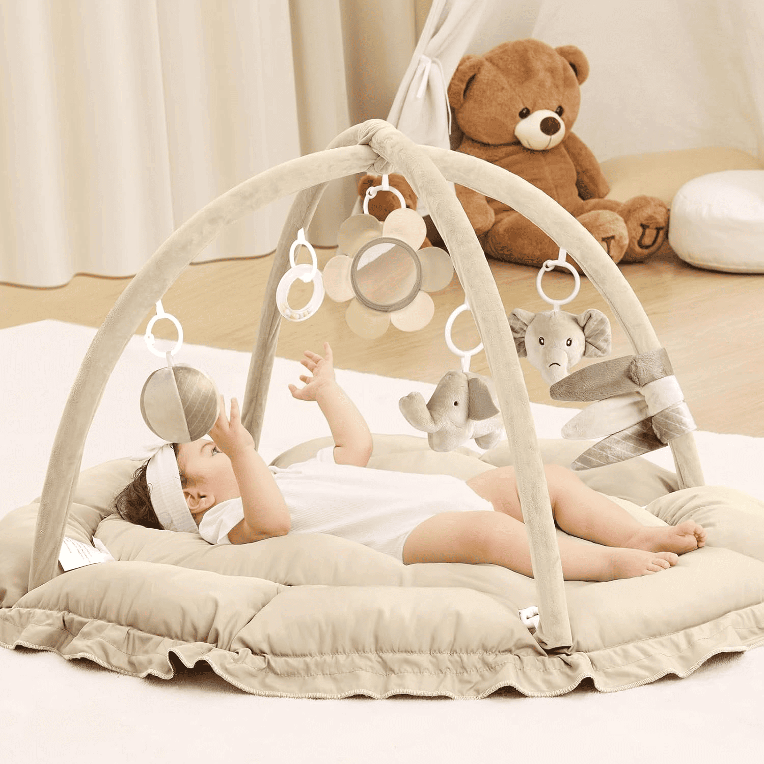 angelbliss 5 in 1 Baby Play Gym Mat BG01 Khaki